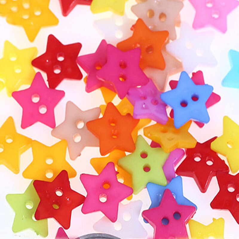 100pcs Mini Plastic Buttons Kids DIY Craft Toys for Children Educational Scrapbooking Toy Sewing Button Baby Girls