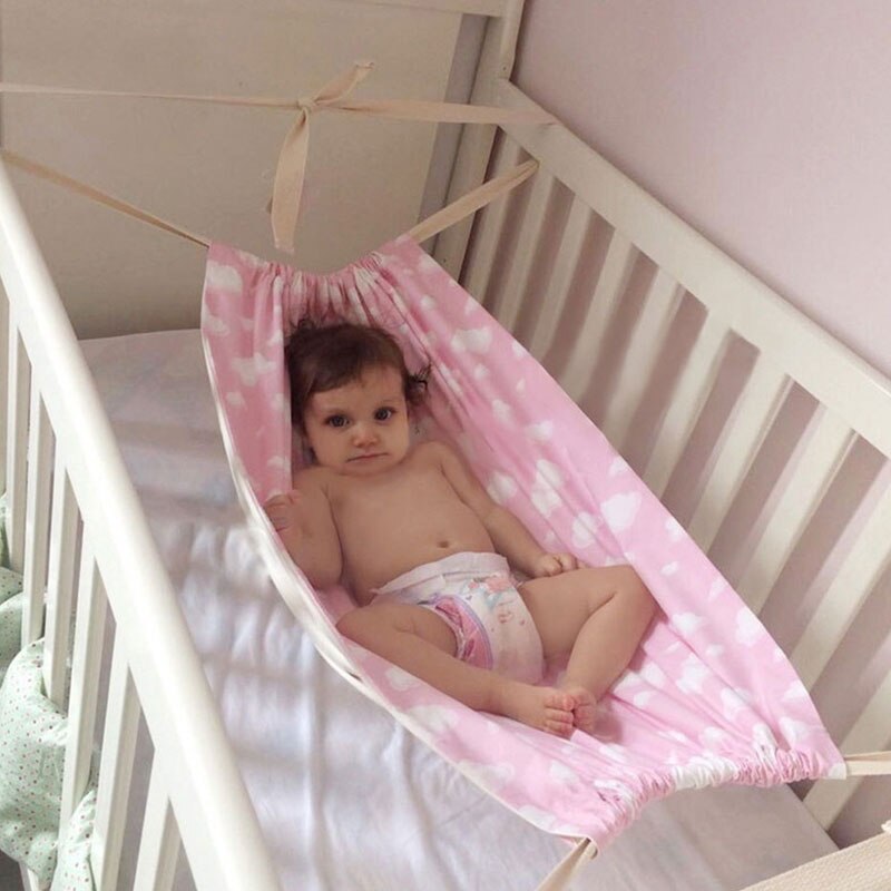 0-1 Jaar Oude Baby Katoen Gedrukt Hangmat Draagbare Afneembare Baby Swing Comfortabele Wieg Schommelstoel