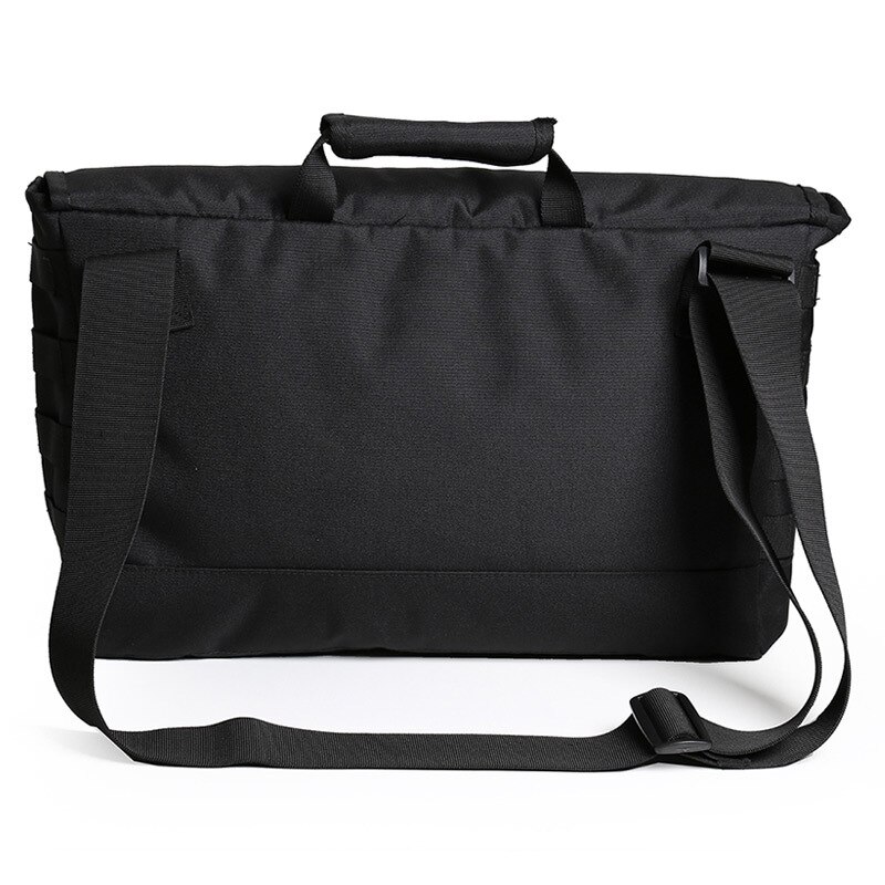 Men Pure Black Satchel Bike Riding Messenger Bag Large Capacity Sports Bag for Man Boys Crossbody Bicycle Shoulder Bag