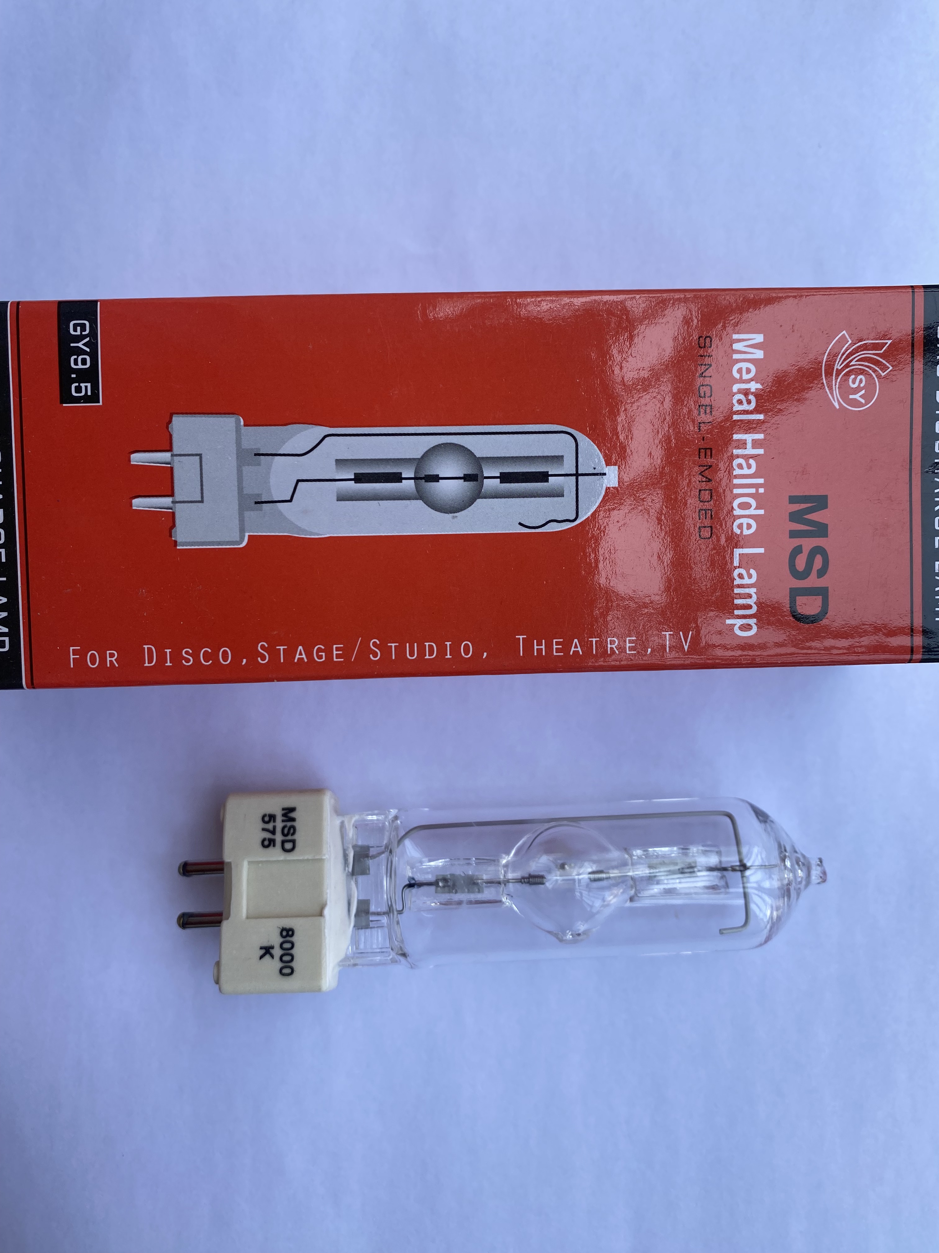 Metalhalogenpære msr 575/2 msd 575 scenelampe  gx9.5 575w
