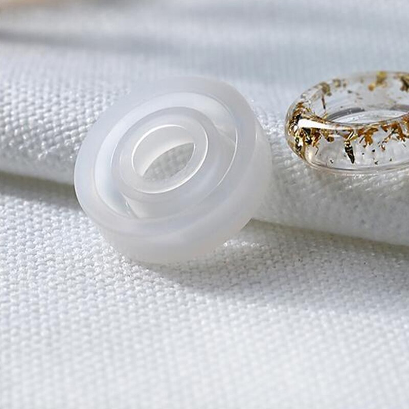 Kit de resina epoxi, moldes de silicona para anillo, gotero de 3 tamaños, joyería, anillos de 16/17/18mm, hechos a mano, accesorios, , 1 ud.