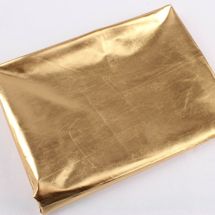 Down proof stof Goud Zilver Metallic Kleur polyester voor jas donsjack stof 150 cm breed door yard: Gold