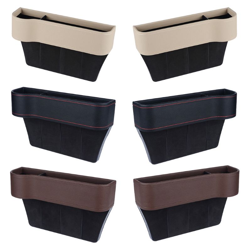 Multifunctional Car Seat Organizer Filler Pocket PU Leather Auto Console Side Catcher Storage Box Holder Container