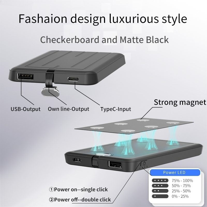 Magnetische powerbank-hoes met 10000 mah batterijlader voor samsung galaxy  a12 a22 a32 a42 a52 a52s a72 a82 a33 a53 a73 a23 5g 4g
