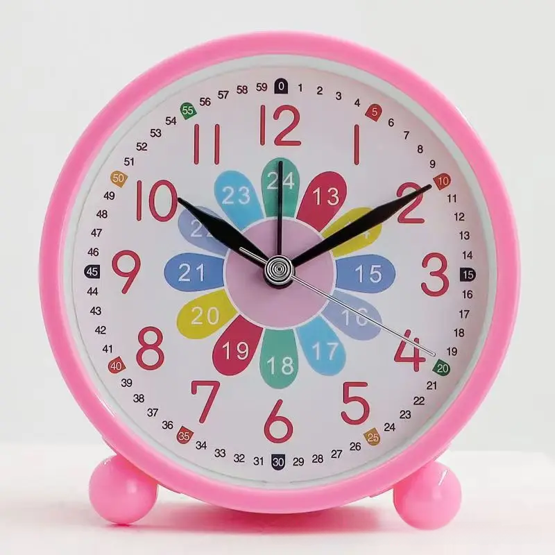Cutesimple Alarm Clock For Children Early Education Desktop Wake-up Tool Bedroom Study Clock Easy To Read Time Display: Clear