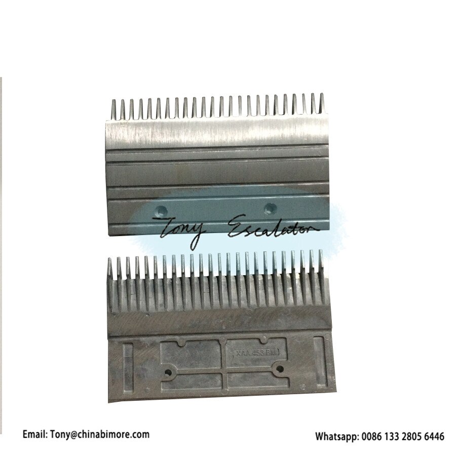 Escalator Aluminum Comb Plate GAA453BM5 L206mm Hole Pitch 102mm Left 24 Teeth for otis