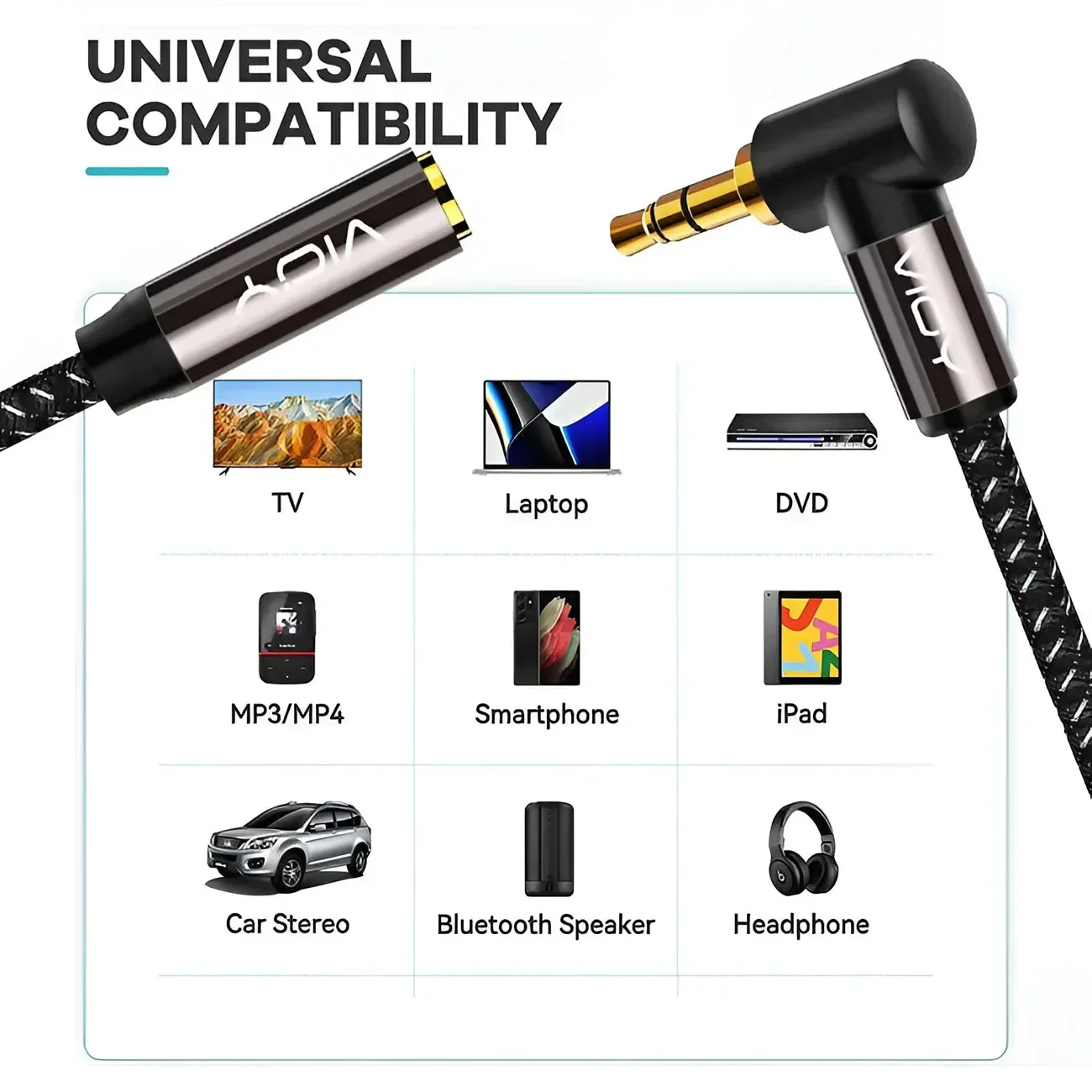 3.5mm Hoofdtelefoon Verlengkabel 3.5mm TRS Jack Man-vrouw Stereo Aux Koord voor Oortelefoon Smartphone Laptop luidspreker Auto Etc