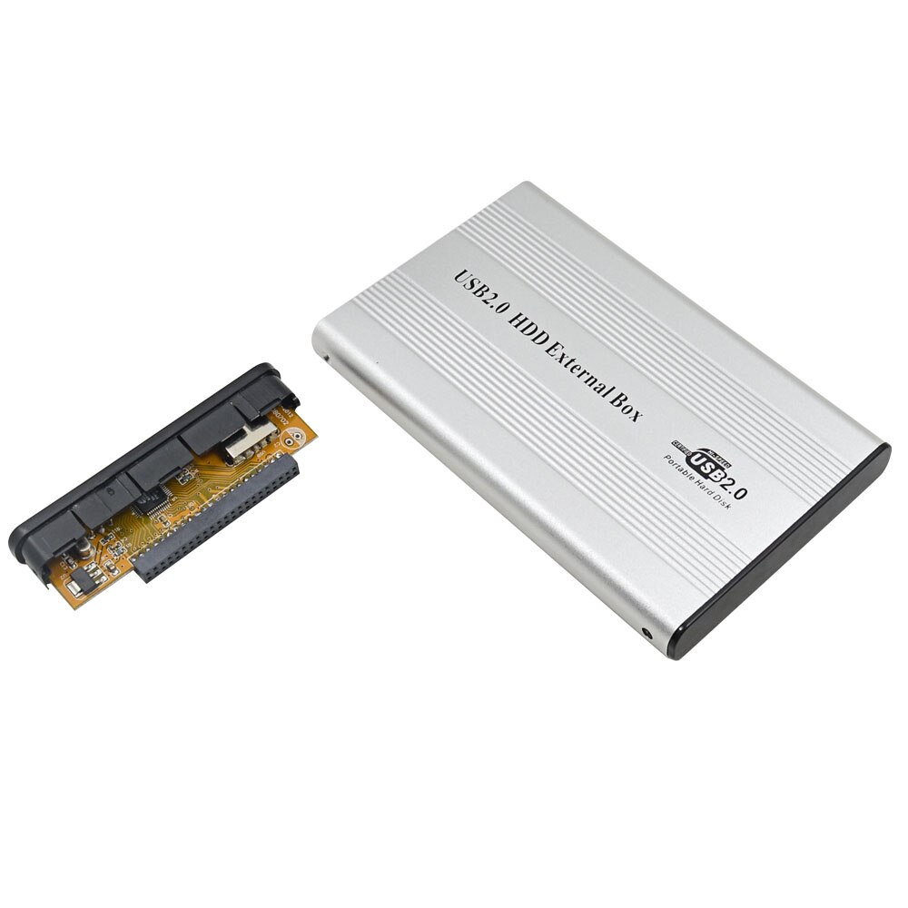 TISHRIC SSD HDD External Enclosure Case Notebook 44pin IDE To USB 2.0 2.5" Hard Disk Enclosure Box Optibay With USB 3.0 Cable