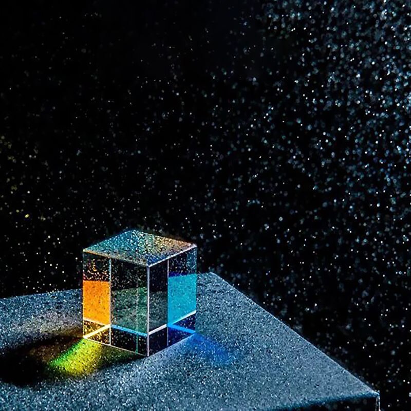 Regenboog Prisma Optische Glas Zes-Zijdige Helder Licht Combineren Cube Natuurkunde Onderwijs Gebroken Licht Spectrum Experiment Instrument