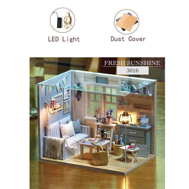 År jul dukkehus gør det selv miniature dukkehus legetøj møbler casadolls huse legetøj til børn fødselsdagsgaverz 007