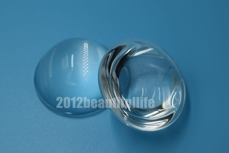 2x38mm Optical glass plano-convex lens LED projection spotlights Logo concentrating focusing lens