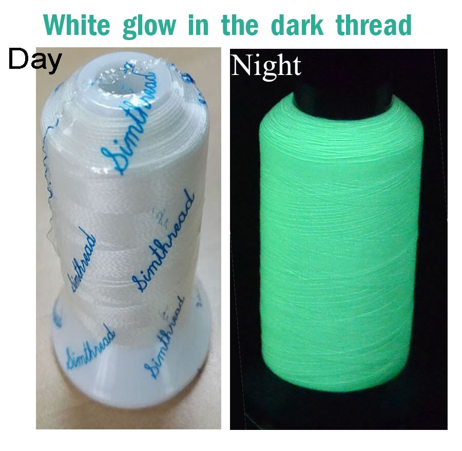 Glow In The Dark Draad 500 m/cone 5 Kleuren voor Machine borduurgaren