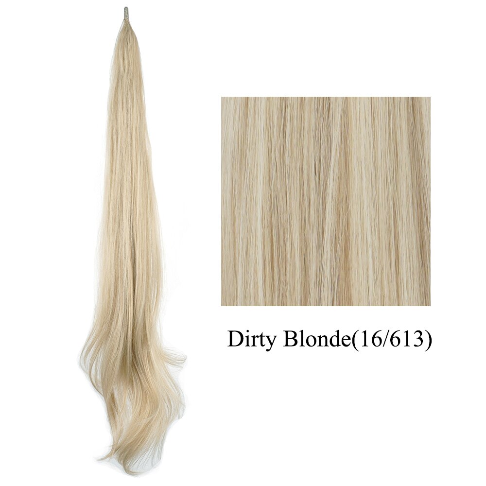 Soowee Lange geschichtete Pferdeschwanz-Kunsthaarverlängerung, blonder Pferdeschwanz, flexibles Haar, Pferdeschwanz-Haarteile: P1b/30
