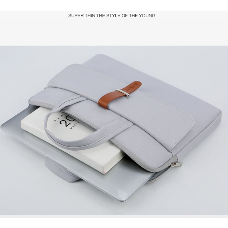 Waterproof PU Leather 13 14 15.6 inch Laptop Bag Men Women Business Handbag Female Notebook Bag