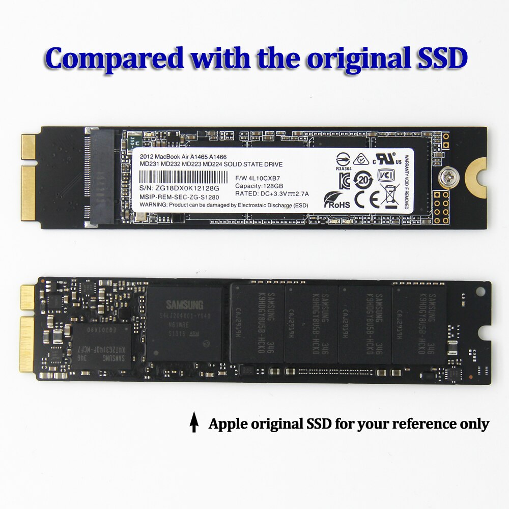 Nuovo SSD da 128GB per Mid2012 Macbook Air A1465 A1466 128G disco a stato solido Mac Hard Disk Drive Drop Shipping