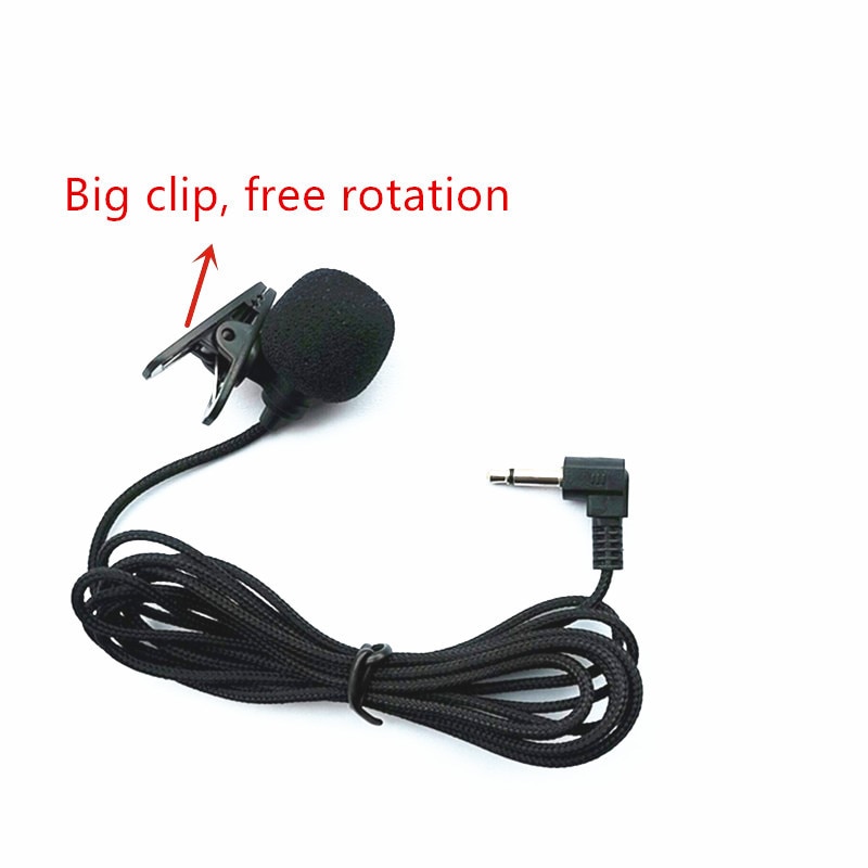 Portable External 3.5mm Jack Clip-on Lapel Lavalier Microphone for PC Laptop Handsfree Wired Condenser Mic Teaching Speeching