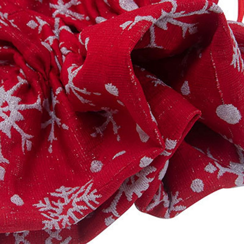 Christmas Giant Bag Snowflake Santa Sack Santa Pattern Bag with Drawstring Christmas Party Supplies