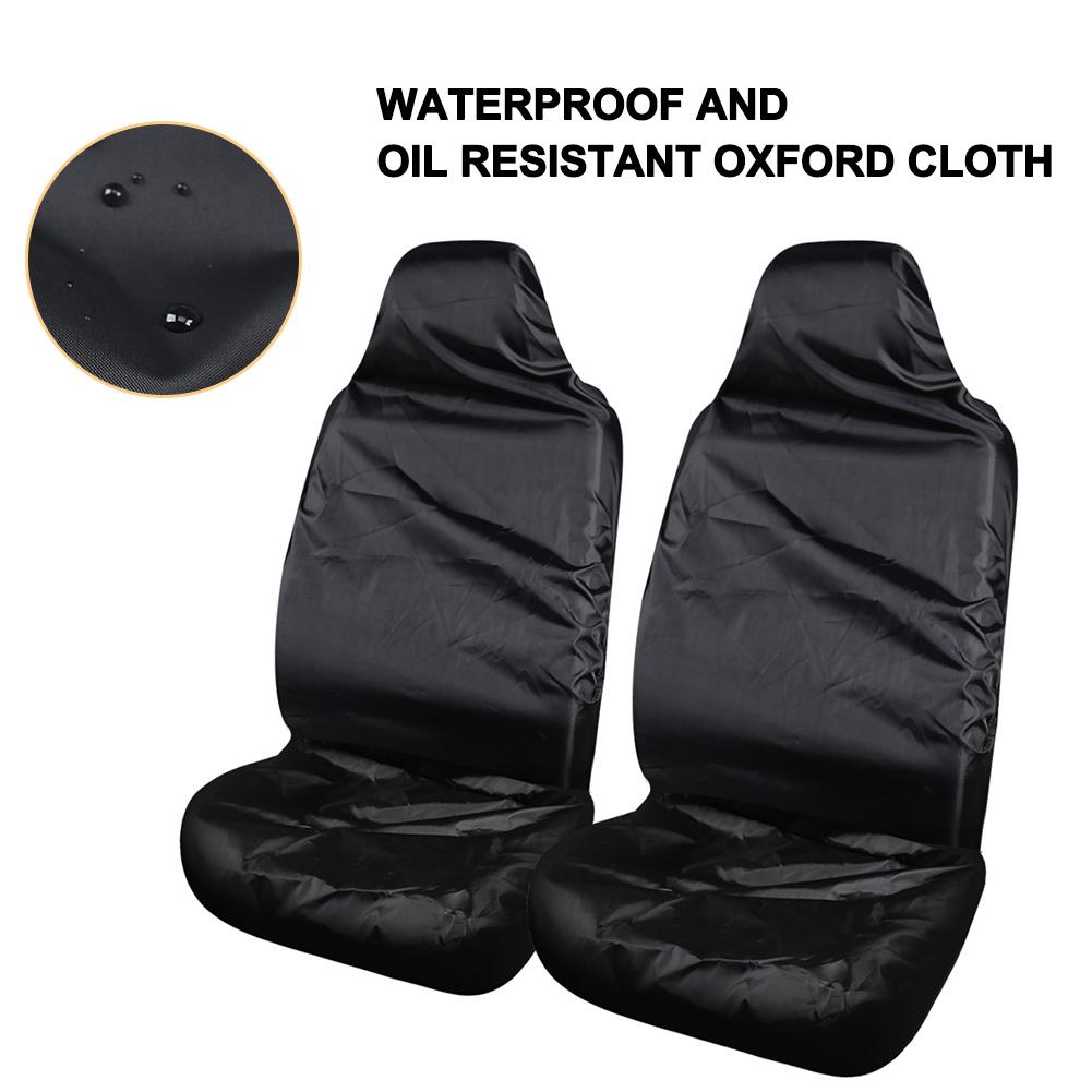 1 set universal vattentät bilstolsöverdrag oxford främre och bakre sätesöverdrag bil svart sätesskydd