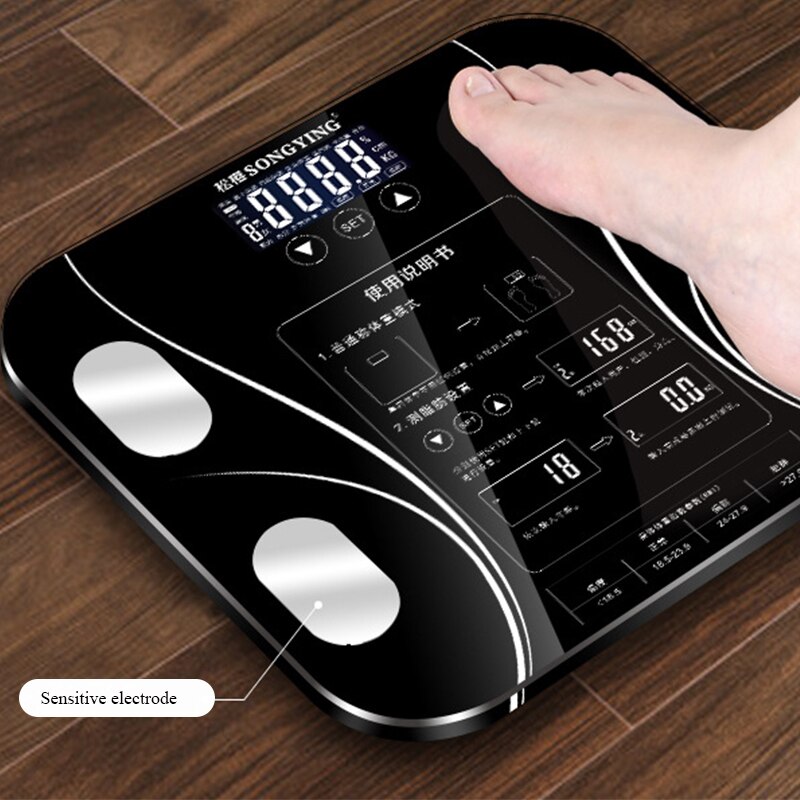 Fat scale LED display body fat weighing electronic weight scale body composition analysis health scale smart bathroom balance