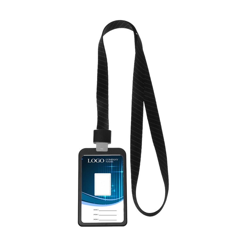 1PC Aluminum Alloy ID Badge Holders Business Bus Pass Card Case School Office Supplies With Lanyard: 8