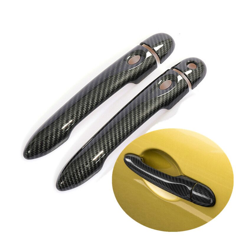 For Renault Clio IV Clio 4 Lutecia Carbon Fiber Car Door Handle Cover Accessories