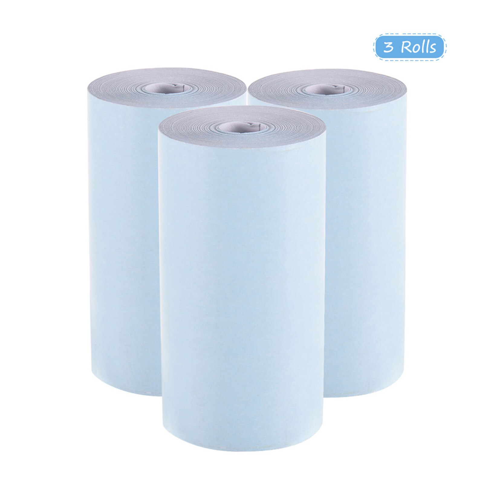 Aibecy 3 Rolls Color Thermal Paper Roll 57*30mm Bill Receipt Photo Paper Clear Printing for PeriPage A6 Pocket Thermal Printer: Blue 3