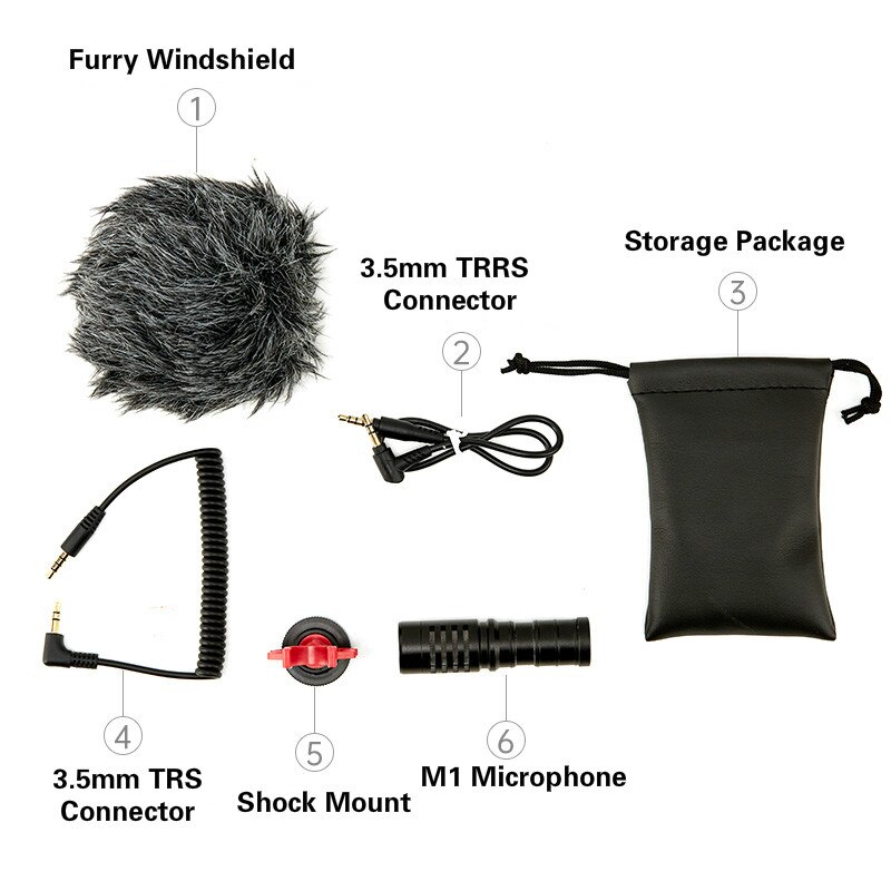 Condenser Microphone Camera Video Record Video Micro Mini Mic for Studio PC Phone With Stand