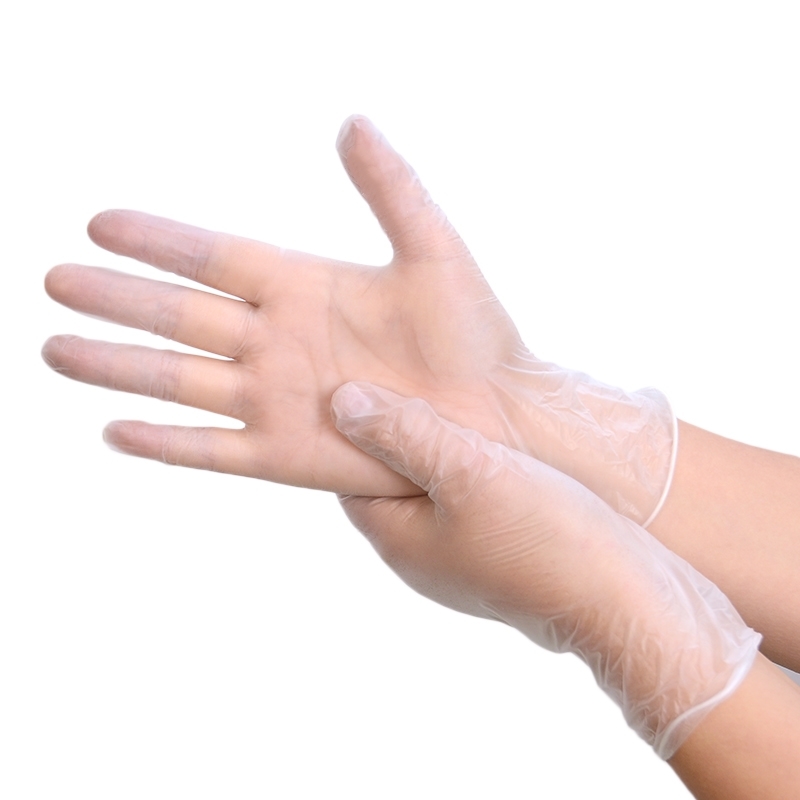 10 disposable pvc transparent gloves food labor insurance nitrile latex rubber kitchen work plastic transparent durable gloves