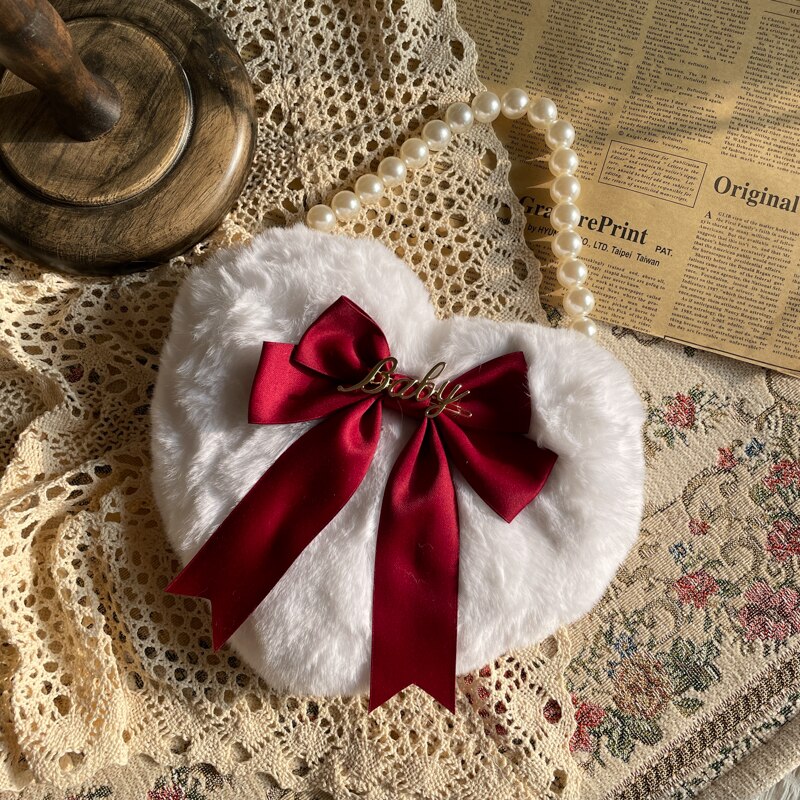 Lolita Original casera blanca para hacer a mano, linternas de amor suaves, bowknot, portátil
