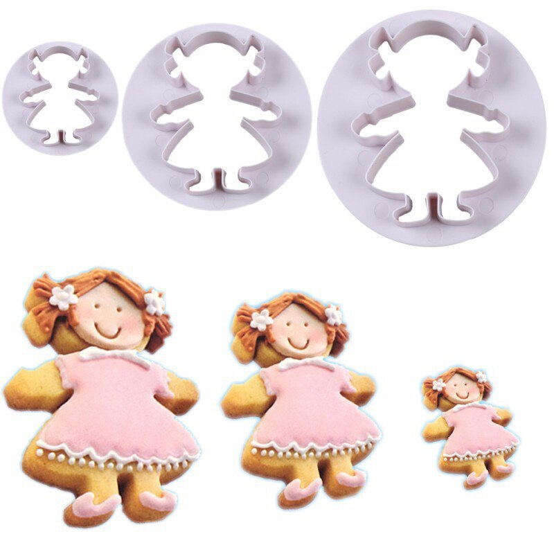 Funny Gingerbread Man Cookie Cutters Boy And Girl Cookie Cutter Set Mold: Girl