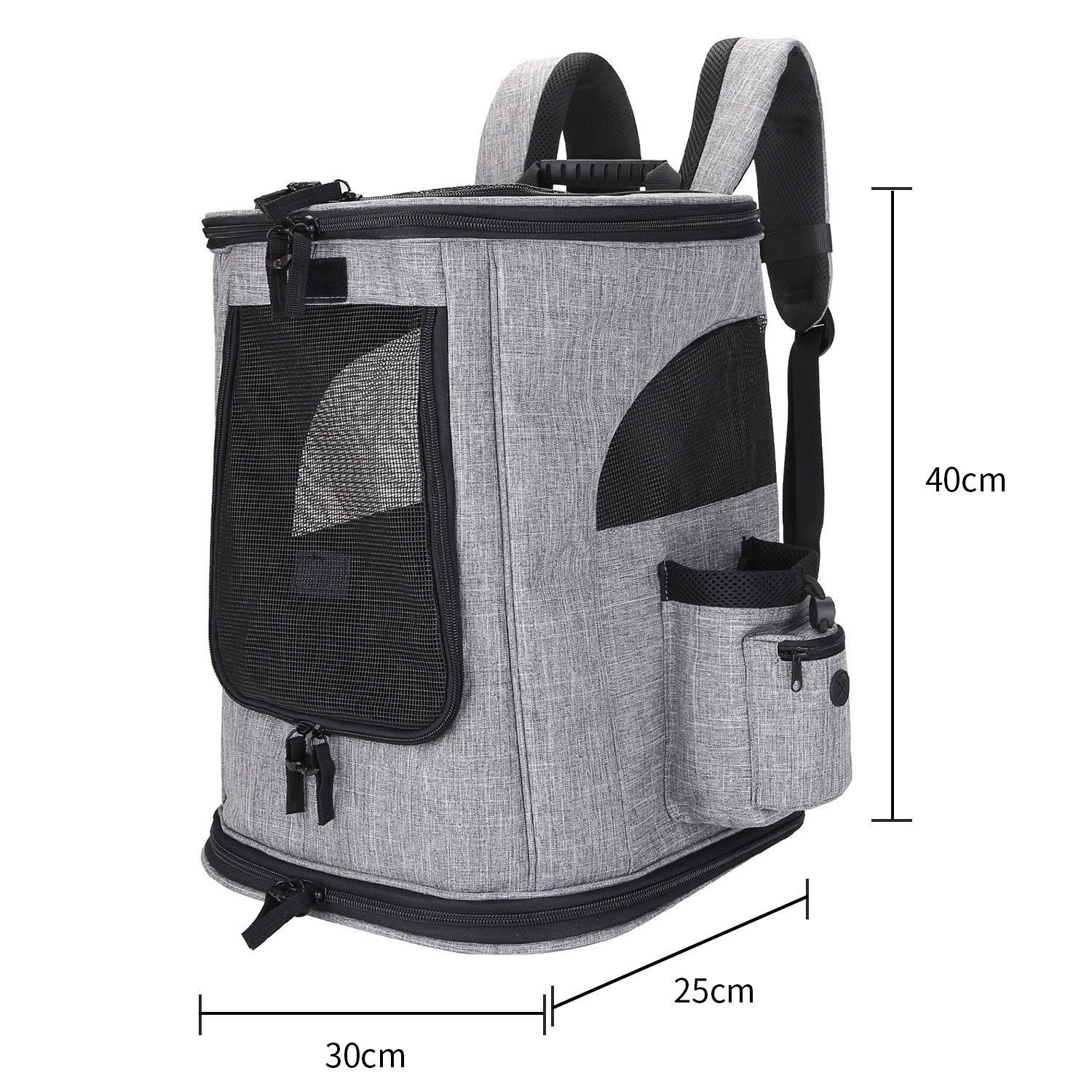 Luxury Expandable Cat Carrier Backpack Portable Small Pet Carrier Airline Approved Breathable Mesh Cat Backpack Carrier Foldable: Backpack