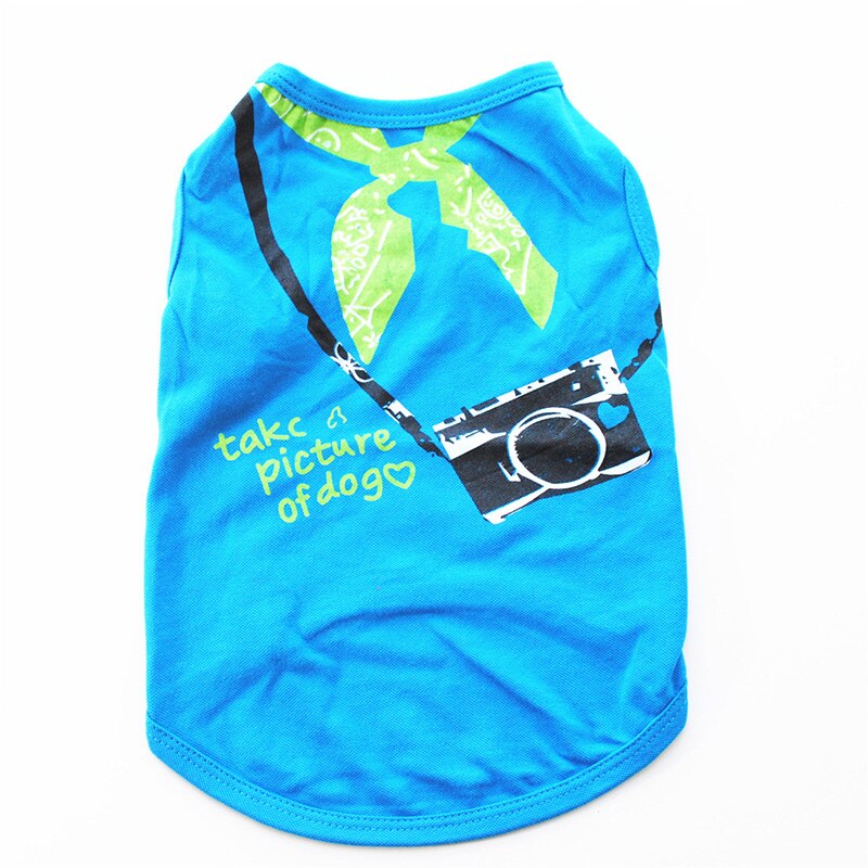 Hond Kleding Voor Kleine Honden Leuke Hond Vest Ademende Puppy T-shirt Voor Chihuahua Ropa Perro Lente Zomer Hond Levert XS-L: Blue / L