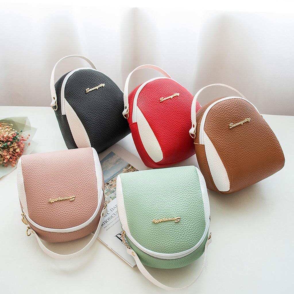 Women Small Backpack Female Letter Purse Mobile Phone Messenger Shoulder Bags Girl Mini Schoolbag Leather Backpacks