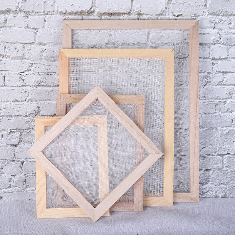 1 PC Wooden Paper Making Papermaking Mould Frame Screen Tools for Arts and Crafts Paper Handcraft DIY Children's Paper Crafts