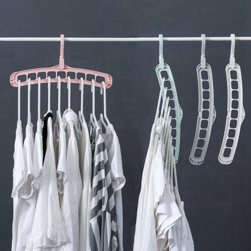 Multifunctional 360 Rotating Arc Hanger Nine-hole Rotating Drying Racks Drying Rack Household Storage Hanger