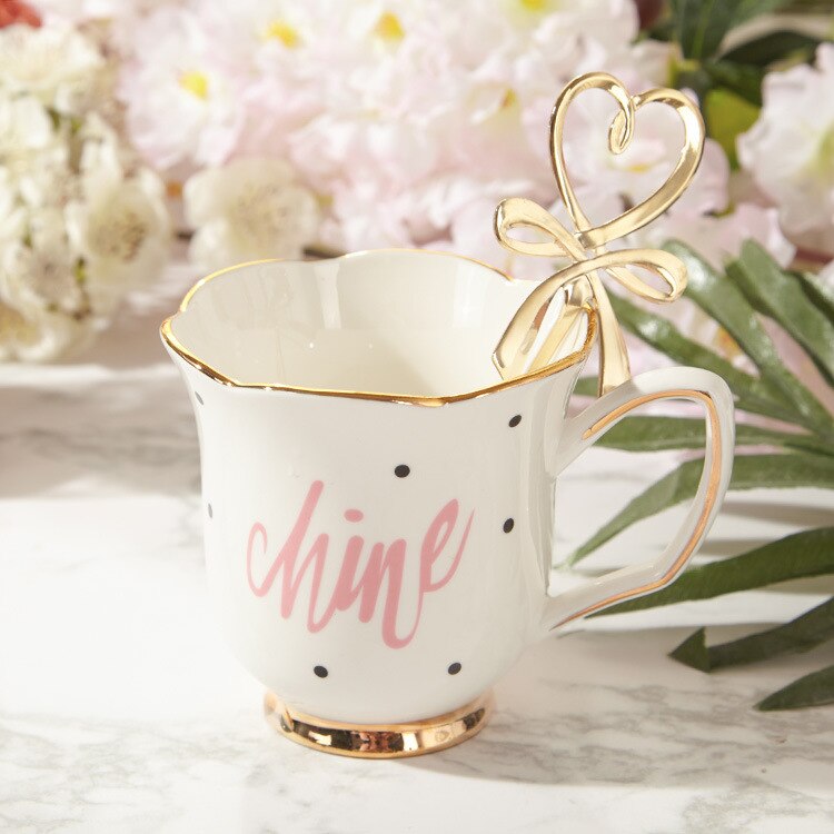 European flower ceramic English afternoon Tea sets Coffee Cup Set High grade Coffeeware Set Black Tea Cup Set Drinkware: cup pink