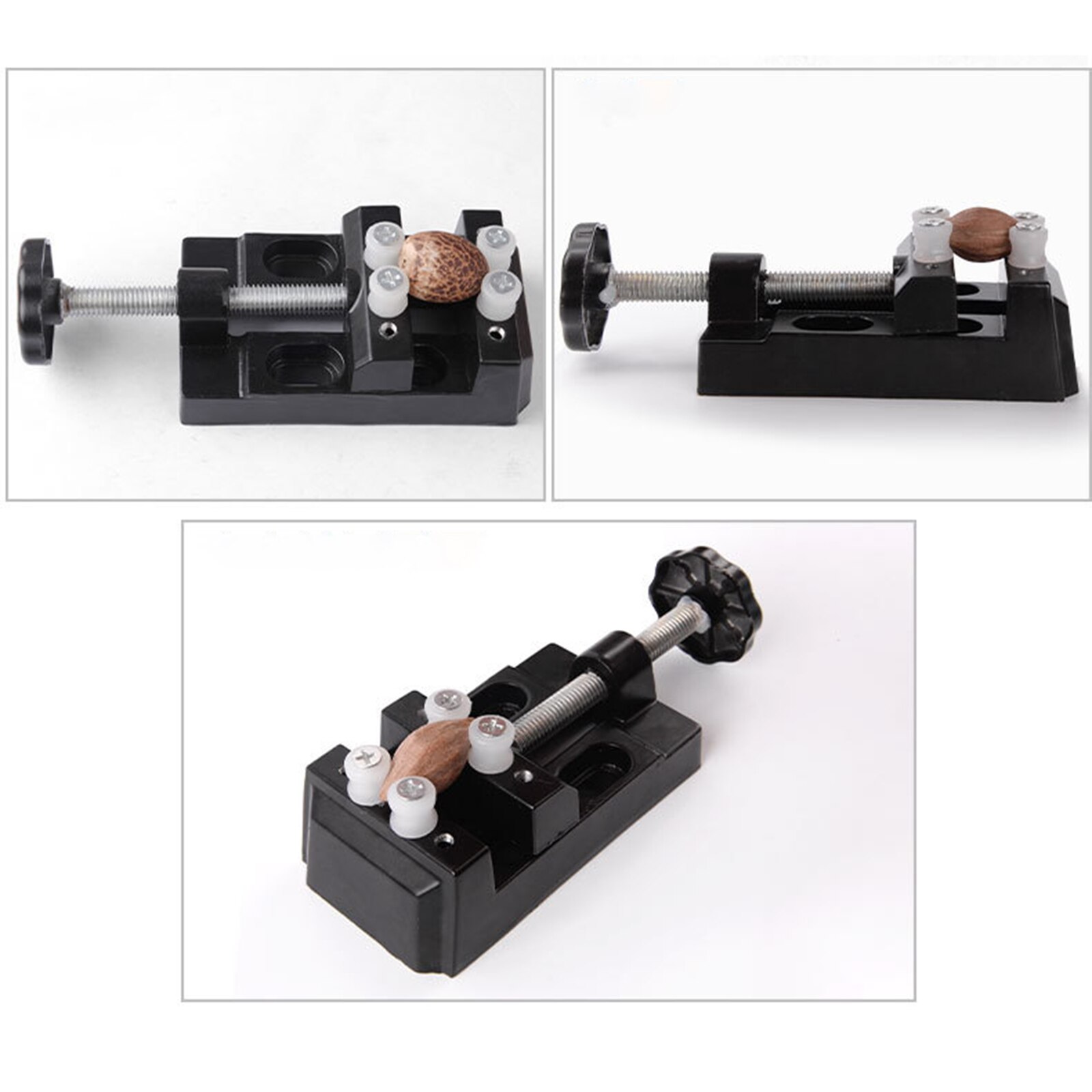 Bench Vice Table Vise Pliers Flat Jaw Clamp Mini Bench Vice Vise Aluminum Alloy Black Electric Grinder Jig Bed