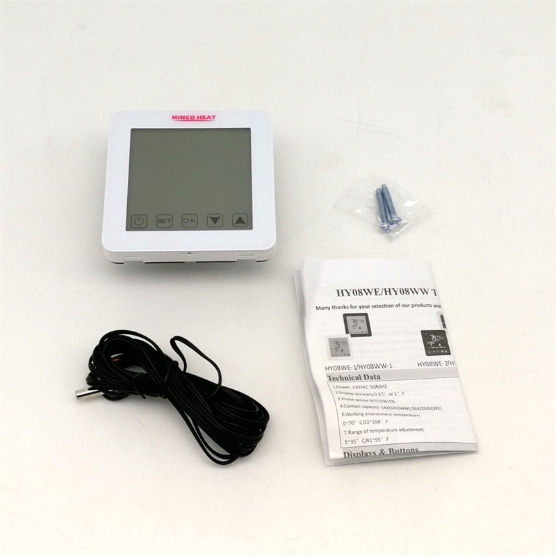 Touch Screen Temperature Controller 220V Programmable Room Thermostat For Floor Heating