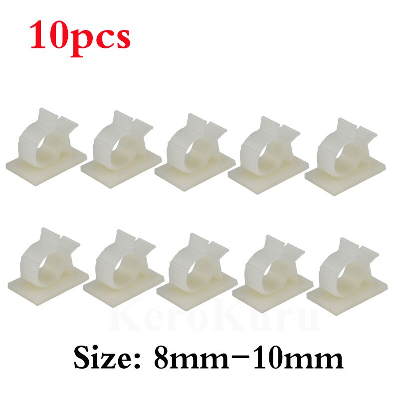 10pcs Cable Organizer Self Adhesive Cable Clips Table Cable Management Adjustable Cord Holder For Car PC TV Charging Wire Winder: Blue