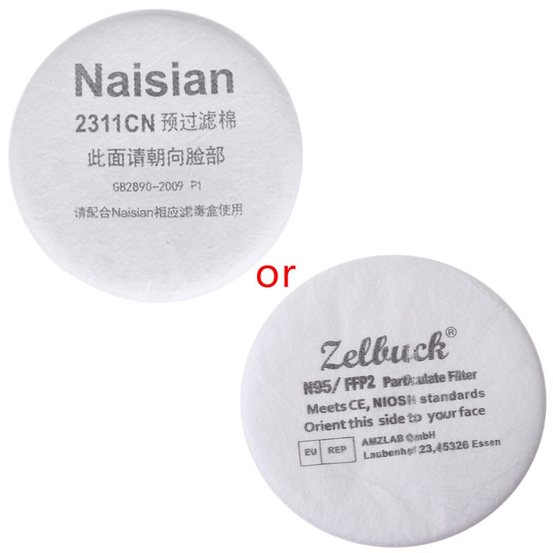 Filtro respirador de algodón para mascarilla, piezas de aislamiento de Gas: 3