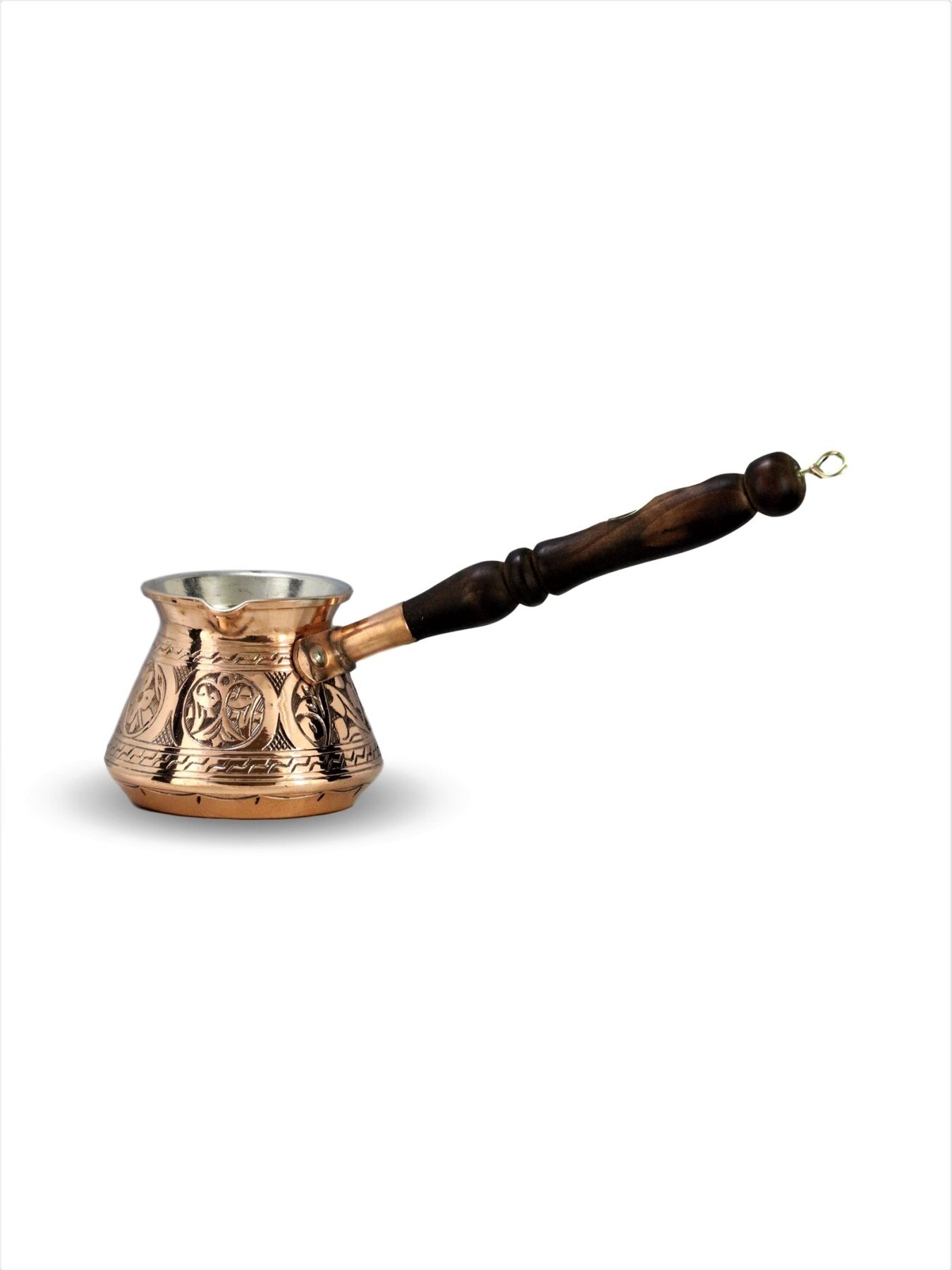 Thick Lump Copper Coffee Pot 3 Cup (1180): Default Title