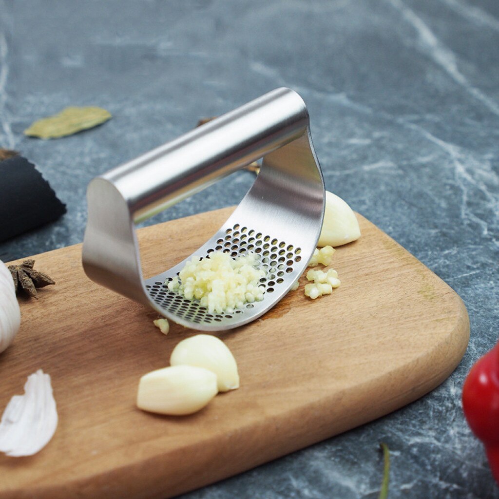 Stainless Steel Garlic Masher Garlic Press Household Manual Curve Fruit Vegetable Tools Kitchen Gadgets