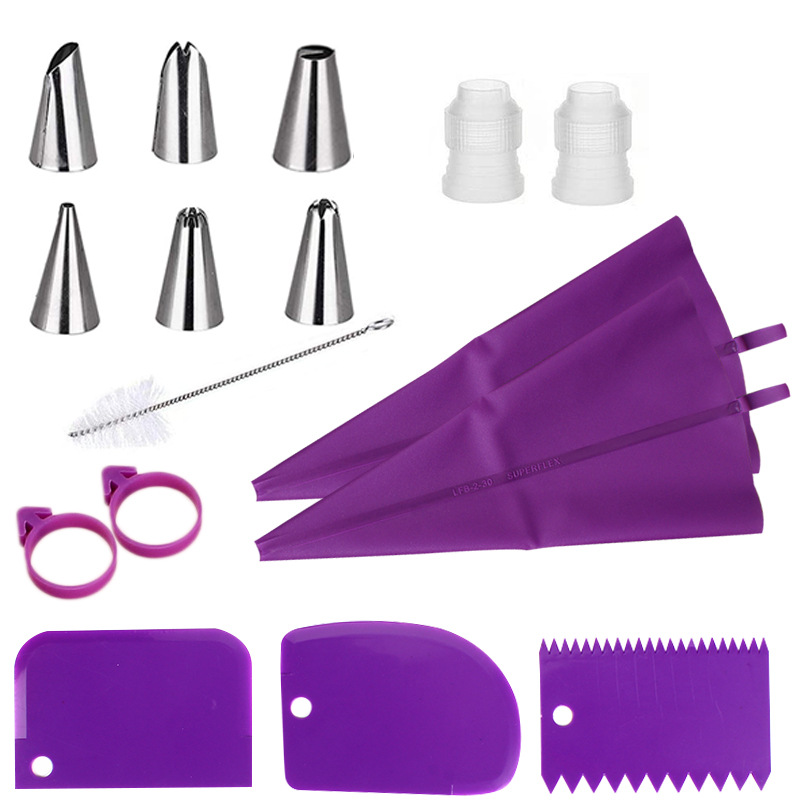 Nozzle piping cake decorating tools Confectionery equipment Kitchen accessories Pastry bag and bakery set stainless steel socket