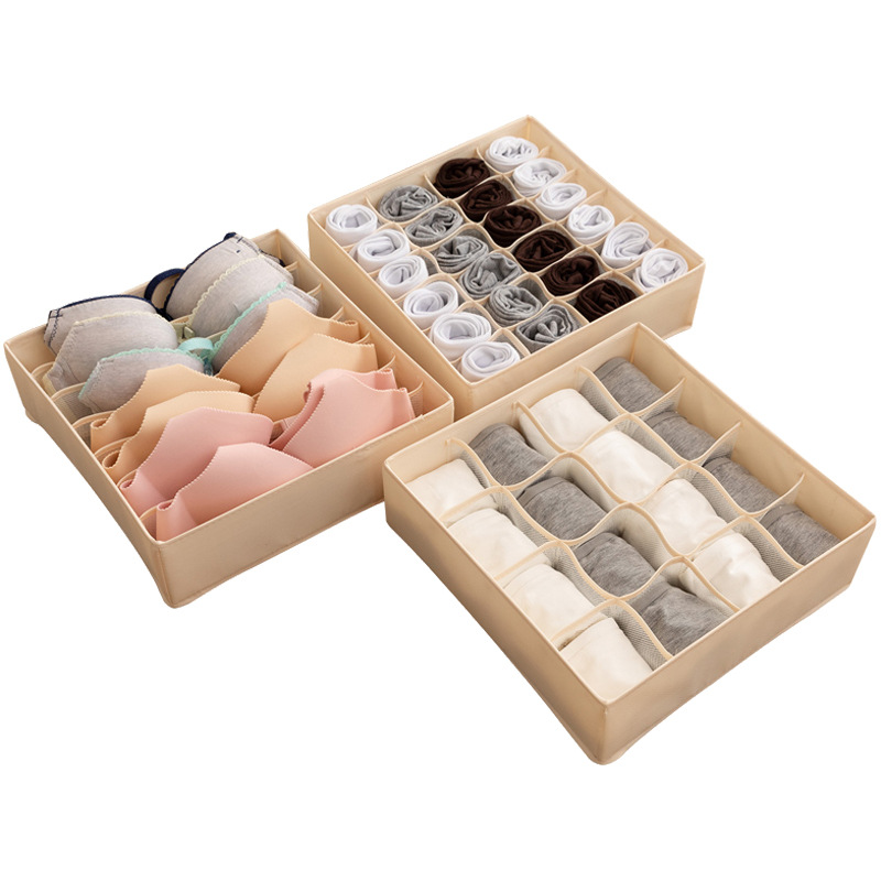 32x32x10cm Home Solid Color Storage Box for Folding Socks Bra Underpants Underskirt