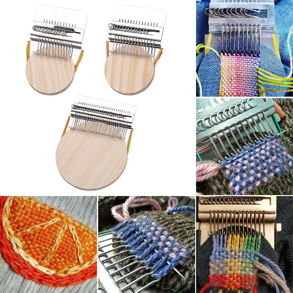 Small Loom Speedweve Type Weave Tool Fun Mending Loom DIY Textile Darning Machine Loom Makes Stitching Mending Jeans Clothes