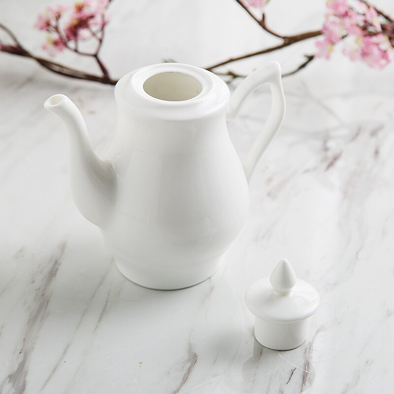 Bouteilles en porcelaine blanc clair d'huile vinaigre | Petit distributeur d'huile en céramique, bouteille d'huile d'olive créative, distributeur de sauce bbq