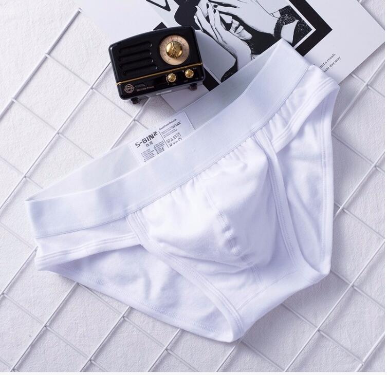 Herre undertøj cueca masculina ropa interiør hombre sexi herre undertøj trusser bomuldstrusser til mænd: Hvid / L
