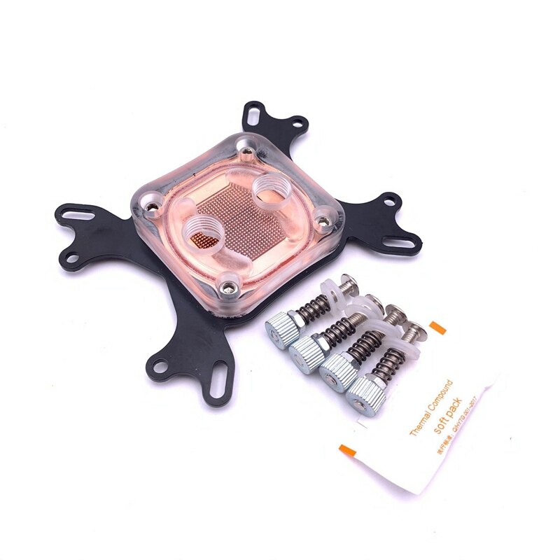 Computer CPU Water Cooler 50mm Transparent Cover Cooling Block for AMD PC Water Cooling