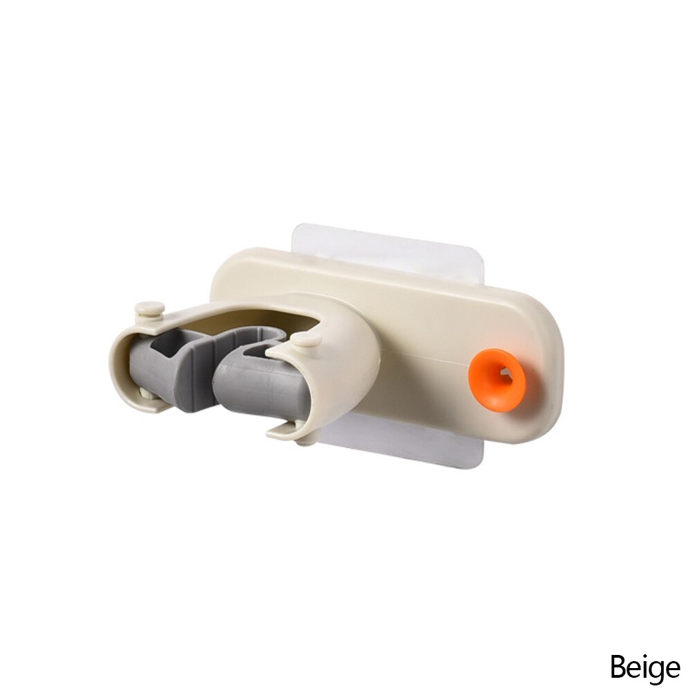 Nordic Mop Clip Haak Multifunctionele Zelfklevende Keuken Plank Opslag Borstel Bezem Hanger Gratis Ponsen Huishoudelijke Badkamer Tool: B-Beige