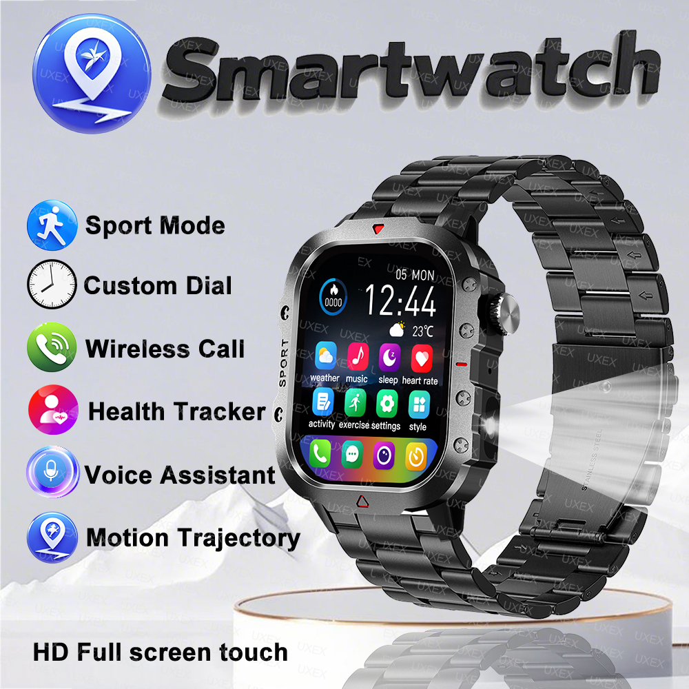 Nowy prezent niespodzianka latarka Smartwatch baron 2.01 "HD bezprzewodowy lokalizator zdrowia niestandardowe zdjęcie zegarki z trajektorią ruchu 2025